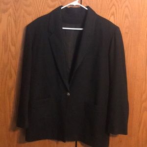 Vintage Black Wool lined Blazer size 10